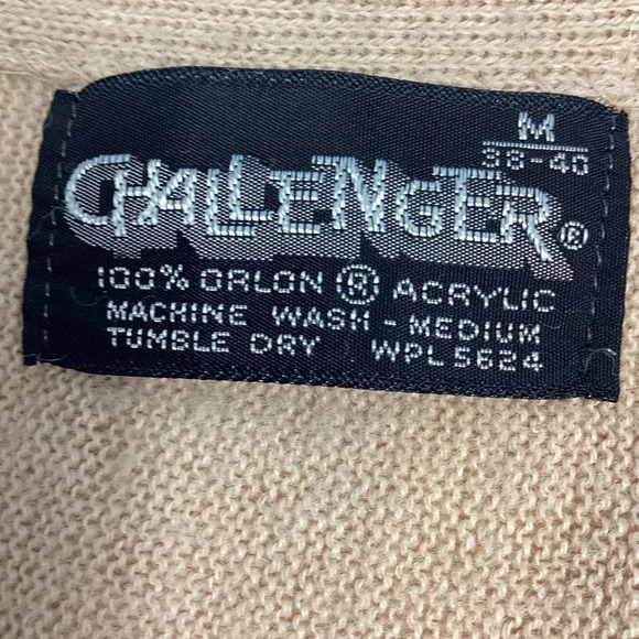 Vintage 70s Challenger acrylic button front cardigan sweater - Picture 2 of 6